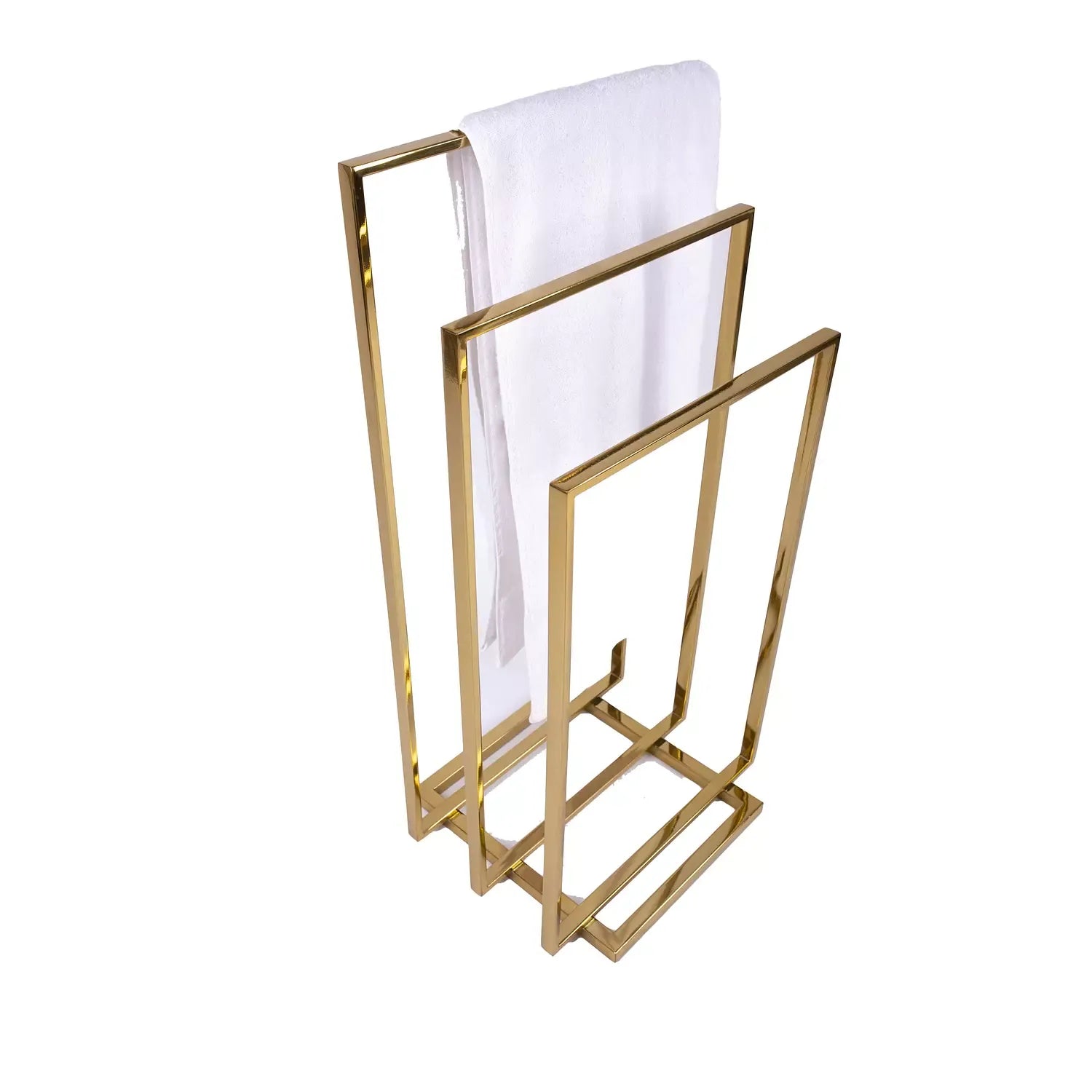 The Triple Towel Rack – Gold