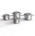 Cooking set with steamer