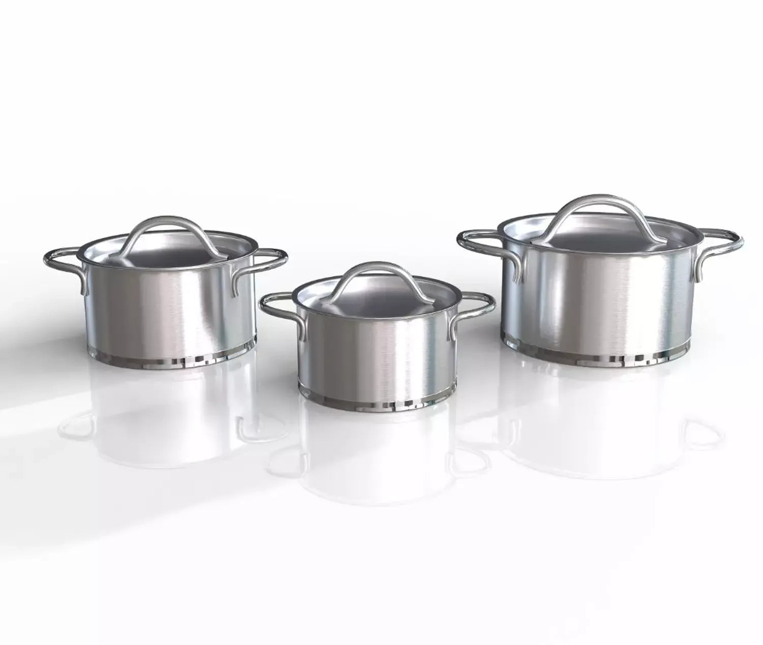 Cooking Set 3 Pots Matt
