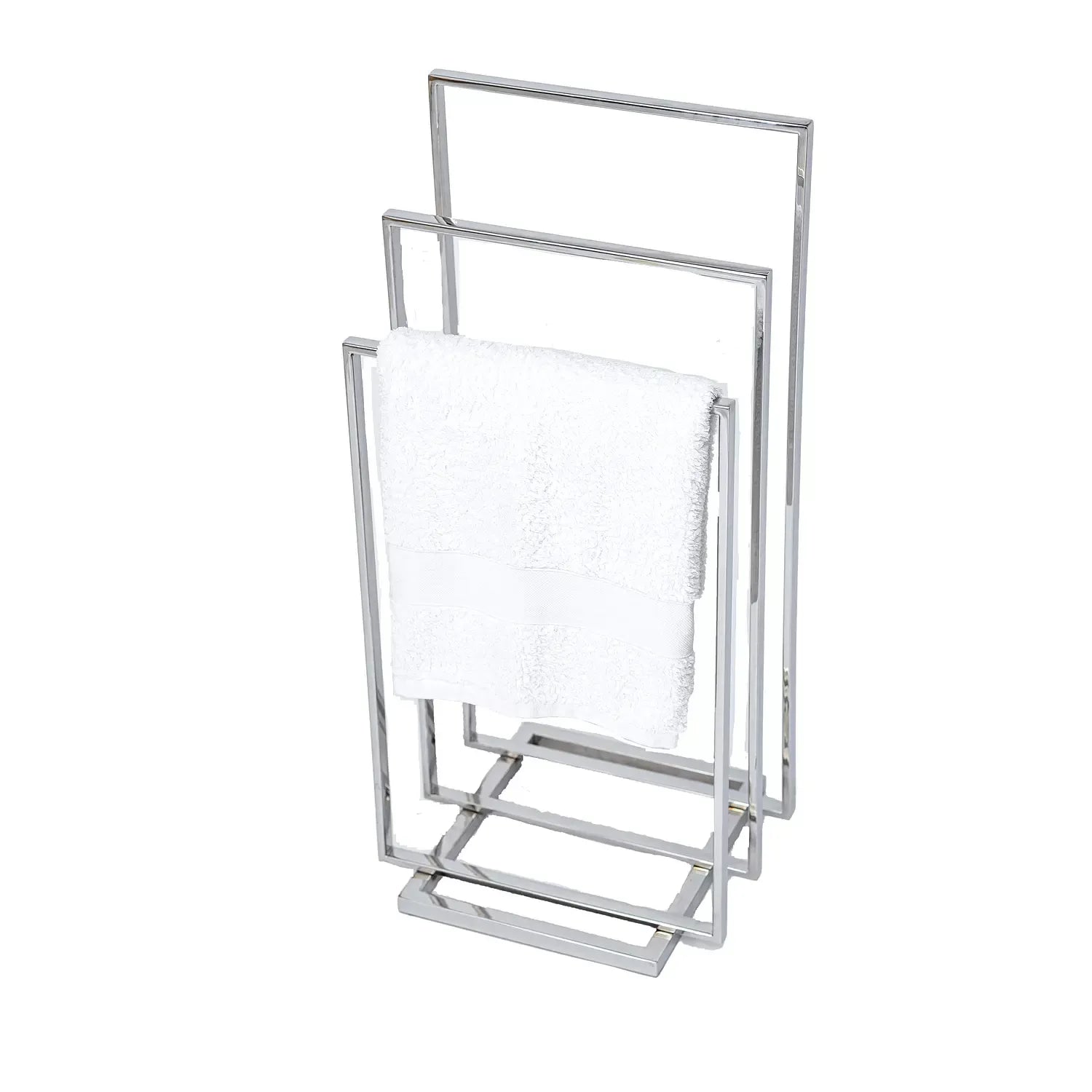 The Triple Towel Rack – Silver
